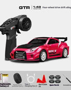 Professional 1:43 RC Drift Car with ESP Gyroscope Full Proportional Control 4WD Metal Body 2 Sets Tires for Realistic Drifting