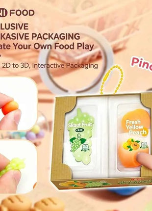 Kit Mini Alimenti in Argilla Ultra Leggera, Set di Magneti per Frigorifero a Forma di Micro Torte Fai-da-Te per Ragazze, Materiale Artistico Regalo
