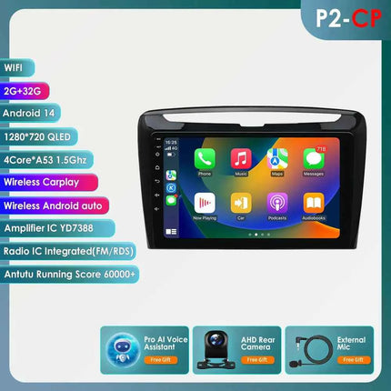 Hizpo 2Din Android 14 Car Multimedia Player for Lancia Ypsilon 2012 - 2020 GPS Carplay Autoradio 360Cam 4G AI Intelligent Screen
