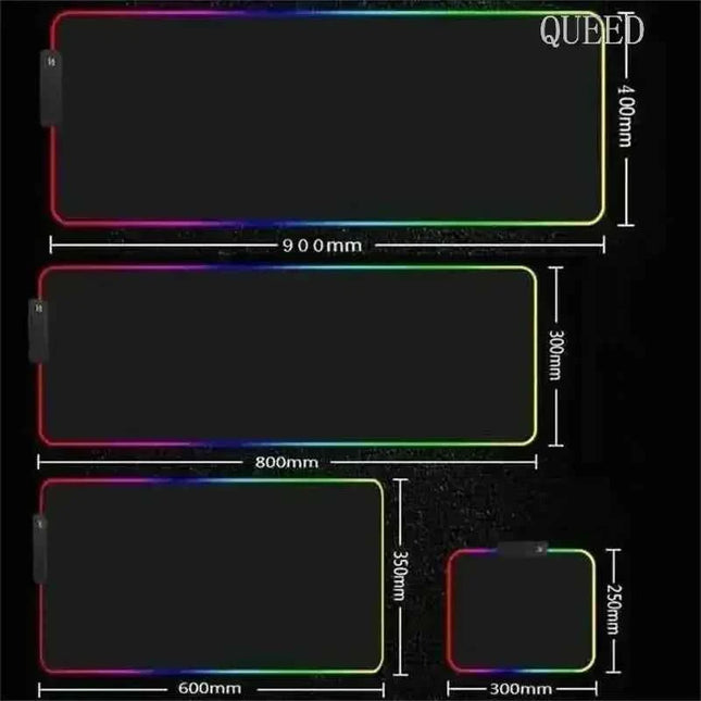 Cartoon Asus Deskmat Mouse Pad Gaming LED Mouse Mat 900x400 Mousemats Table Pads PC Office Desk Mat RGB Keyboard Mats XXL