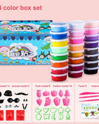 New Set of Safe and Non-Toxic 24-Color Clay Ultralight Space Snow Mud Clay Toy Handmade DIY Modeling Material Toy with Bucket
