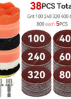 38PCS Grit 100-800 / 6inch 147mm / China Mainland