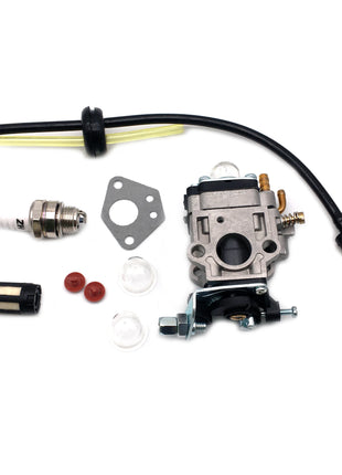 Kit Carburatore da 15mm per Decespugliatore 43CC 52CC 47CC 49CC con Guarnizione, Tubo, Filtro Benzina e Candela per CG430 CG520 BC430 BC520