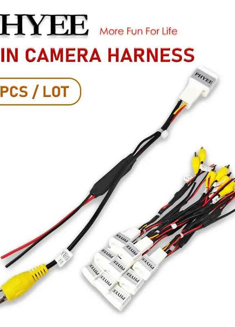Cablaggio per Ingresso Telecamera Retromarcia a 4 Pin, Connettore RCA, per Schermo Originale Toyota Corolla, Camry, RAV4, Highlander, Prado