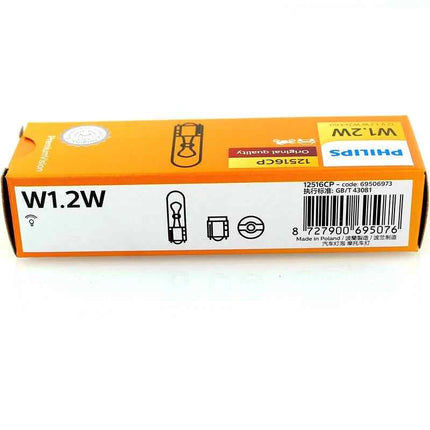 Philips Car Gauge Light T5 Halogen Panel Bulb 12V 1.2W W1.2W Instrument Lamp Lights