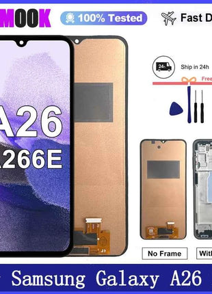 New AMOLED Display For Samsung Galaxy A26 LCD Display Touch Screen Digitizer Assembly for Samsung A26 5G LCD Screen Replacement