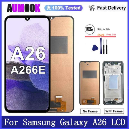 New AMOLED Display For Samsung Galaxy A26 LCD Display Touch Screen Digitizer Assembly for Samsung A26 5G LCD Screen Replacement