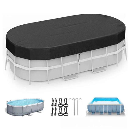 Copertura per piscina rettangolare Protezione impermeabile per piscine ovali e gonfiabili fuori terra Dimensioni da 7 x 10 x 16 piedi