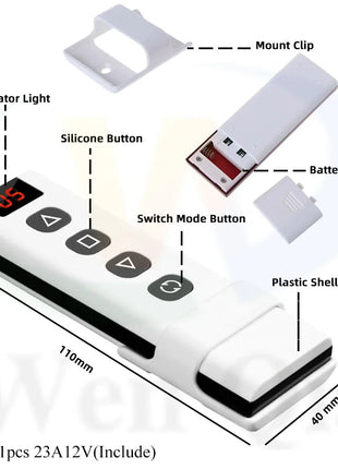 Modulo interruttore per tende Smart WiFi RF Wireless 433 MHz 5 in 1 telecomando, 110 V 220 V 240 V per garage con tapparella Tuya Alexa