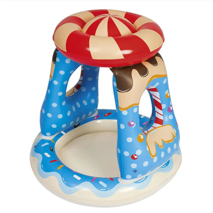 Tropical Island Coconut Tree Design piscina gonfiabile per bambini piscina per bambini con tettuccio parasole 1-3Y divertimento gioco d'acqua all'aperto