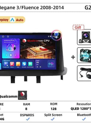 Srnubi Car Radio For Renault Megane 3 Fluence Samsung SM3 2008-2014 Multimedia Player Carplay Android Auto Autoradio Navigatore