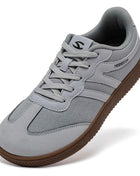 HOBIBEAR Wide Toe Shoes Mens Womens Minimalist Fabric Sneaker Lace Up Casual Walking Shoes