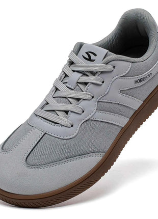 HOBIBEAR Wide Toe Shoes Mens Womens Minimalist Fabric Sneaker Lace Up Casual Walking Shoes