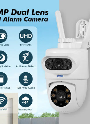 Sistema di Allarme Domestico KERUI 4G/WiFi GSM con Pannello Touch Screen IPS da 7 Pollici Compatibile con Tuya Sistema di Allarme Wireless Antifurto