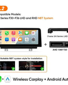 Ainavi Car Radio For BMW 1 2 3 4 Series F20 F21 F22 F30 F31 F33 F34 F36 NBT Wireless Carplay Android Auto Car Multimedia Player