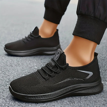 Scarpe da ginnastica in maglia da uomo leggere e traspiranti Scarpe da allenamento antiscivolo per la corsa di basket Scarpe sportive bianche nere Suola in PU