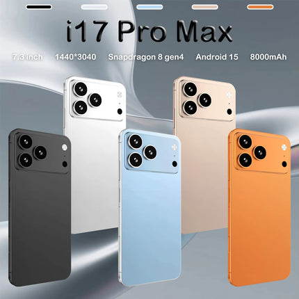 Versione Globale 2026 I17 Promax Pro 4G 5G Dual SIM Dual Standby Sistema Originale Intelligente Schermo 7.3 Pollici Batteria 8000mAh Novità