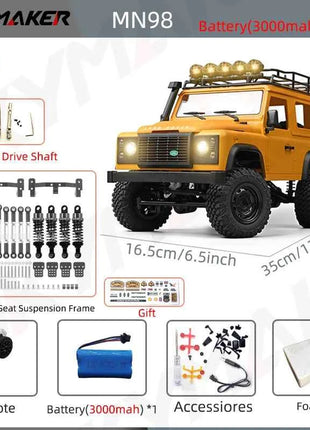 New MN99s MN98 1:12 MN Model RTR Version RC Car 2.4G 4WD RC Rock Crawler Defender Remote Control Car 1/12 RC Truck Cars Toys
