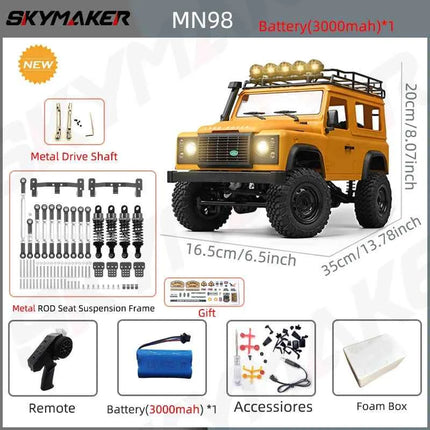 New MN99s MN98 1:12 MN Model RTR Version RC Car 2.4G 4WD RC Rock Crawler Defender Remote Control Car 1/12 RC Truck Cars Toys