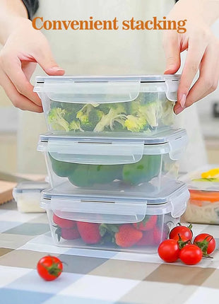 Food Storage Containers with Lids, Freezer Containers, Lunchbox, 26 Pieces (13 Containers, 13 Lids), 8x0.55L & 5x0.24L