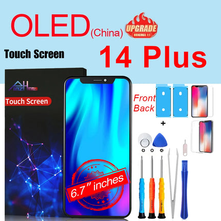 PINZHENG Schermo di alta qualità INCELL LCD OLED per iPhone 14 Pro 15 Plus 13 Pro Max Display per sostituzione iPhone con strumenti