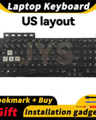 Suitable for ASUS FA506H FA506 FX506 FX706L FA706 F15 FA506Q FX506H FX506LH laptop replacement keyboard with backlit US layout