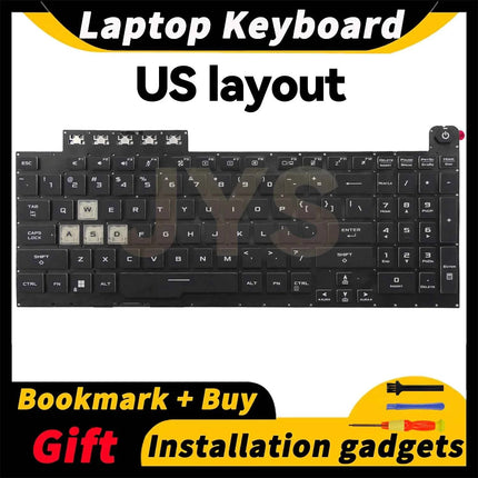 Suitable for ASUS FA506H FA506 FX506 FX706L FA706 F15 FA506Q FX506H FX506LH laptop replacement keyboard with backlit US layout