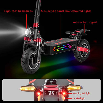 BOYUEDA Q7 Pro Max Electric Scooter 3200W Dual Motor 52V28AH With NFC Key Activated App Control 10" Tires Foldable E-Scooter