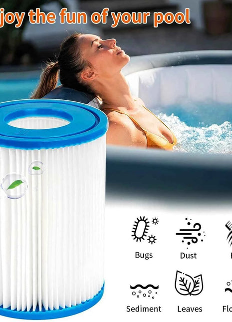 1 Pezzo Elemento Filtrante per Pompa Filtro Piscina per Bestway II VI Lay-Z-Spa Accessori per Sport Acquatici da Giardino