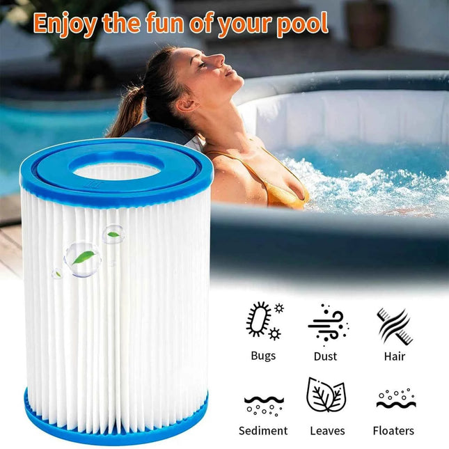 1 Pezzo Elemento Filtrante per Pompa Filtro Piscina per Bestway II VI Lay-Z-Spa Accessori per Sport Acquatici da Giardino