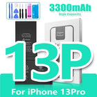 0 Cycle High Capacity Battery For iPhone 11 11Pro 12Pro 12 13 14 13Pro 14Pro Max Mini Phone Bateria + Free Tool Kit