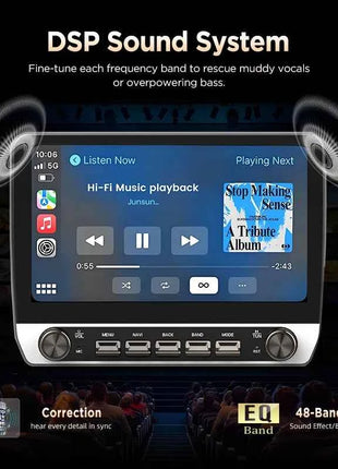 Junsun 10.1" WirelessCarplay AndroidAuto Car Radio for Fiat Ducato Jumper2 2011-2022 radio with button Bluetooth GPS Navi 4G DSP