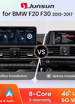 Junsun 1920*720 Wireless Carplay Android Auto Multimedia Car Radio For BMW 1 2 3 4 Series F20 F21 F22 F30 F31 F32 F33 F34 F36