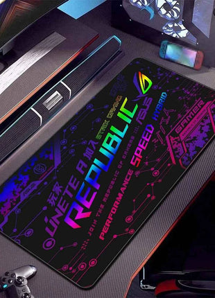 XXL Asus Game MousePad Black ASUS Mouse Pads Large Lock Edge 400x900 Creative Gamer Player Computer Keyboard table mat