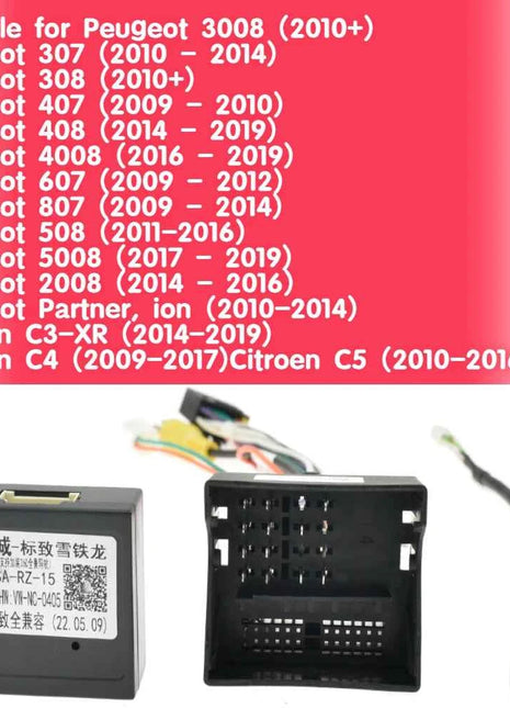 16 Pin per cablaggio CANBUS Decoder Box Car Quad Lock Cable Adapter per Peugeot 2008 3008 308 307 Citroen C5 C4 C3