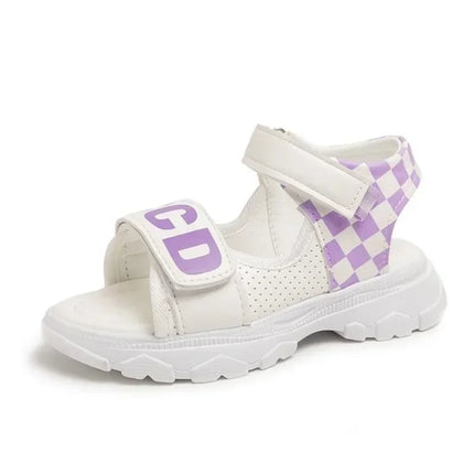 Sandali per bambini Ragazze Estate 2025 nuova moda scarpe da spiaggia per ragazze con suola morbida CuHK sandali sportivi antiscivolo per bambini