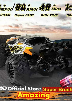 4WD Remote Control Car Off Road 4x4 RC High Speed Buggy Truck Super Brushless 50 or 80KM/H Fast Drift Racing Toy Kids Adults