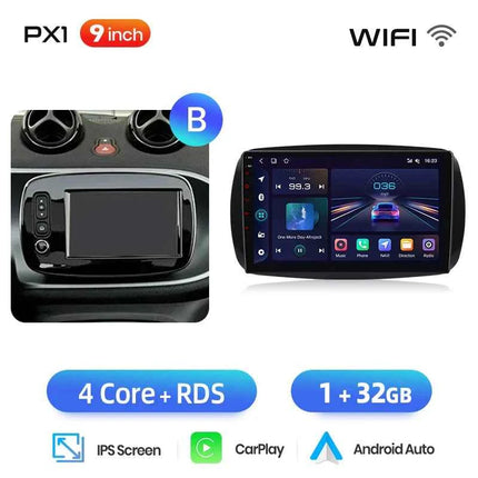 Junsun 8 Core Wireless CarPlay Android Auto Car Radio For Mercedes Benz Smart 453 Fortwo 2014-2020 4G WiFi GPS Navigation Stereo