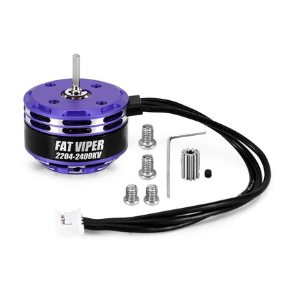 INJORA Brushless Fat Viper 2204 Outrunner Motor & Transmission for 1/18 RC Crawler TRX4M