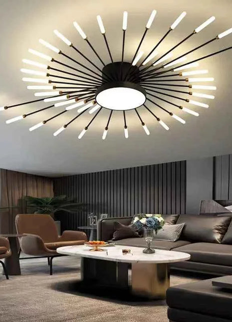 Lampada da soffitto a LED creativa a forma di ventaglio Lampada da soggiorno moderna Decorazioni per la casa Sala da pranzo Camera da letto Lampada a sospensione a soffitto interna per camera dei bambini