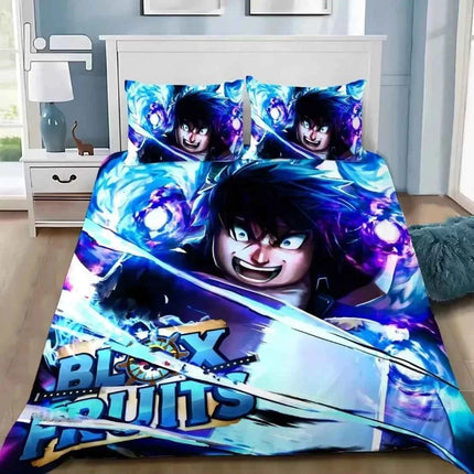 B-Blox F-Fruits Game Bedding Set 3D Cartoon Duvet Cover Set Soft Skin-Friendly Single Double King Size For Kids Birthday Gift