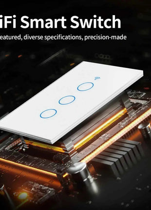 TNCE Tuya US Switch wifi zigbee, 1/2/3/4 gang, pulsante a parete con controllo della luce LED senza neutro/filo, voce intelligente con Alexa Google Home