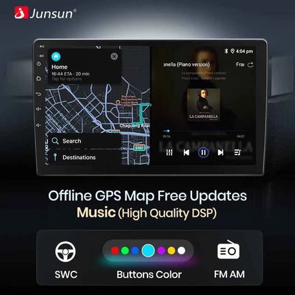 Junsun 7 9 10 inch Universal CarPlay Android Auto Car Radio For VW Fiat Renault Nissan Hyundai GPS Multimedia autoradio Stereo
