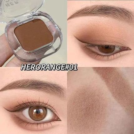 Gothic Red Brown Smoked Matte Eyeshadow Palette Smooth Shimmer Monochrome Eye Shadow Long-Lasting Brightening Silkworm Pigments