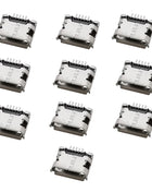 10 Pieces Micro USB 5 Pin Connector, SMD SMT Charging Port for Android Phones, Data and Charging Socket, DIY Repair Adapter