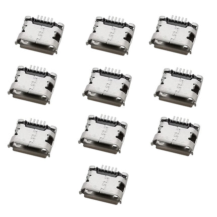 10 Pezzi Connettore Micro USB 5 Pin, Porta di Ricarica SMD SMT per Telefoni Android, Presa Dati e Ricarica, Adattatore per Riparazioni Fai-da-Te