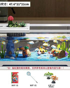 Fish tank household aquarium living room desktop ecological circulation tank filter oxygenation integrated tank with cover