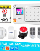 KERUI GSM Alarm System, WiFi Home Alarm Panel with Built-in Battery, 433MHz Wireless Security Alarm Kit for Home, Compatible with Tuya Smart W181