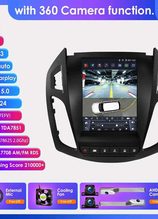 360Camera 9.7inch 2 DIN Android 13 Car Radio for FORD Transit /Tourneo Connect 2013-2018 Car Multimedia Stereo Carplay Autoradio