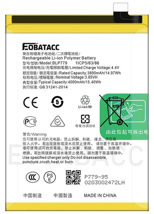 2026 Years BLP779 Battery For OPPO F17 Pro A92s / Reno 4 Lite / Reno4 Z / A93 2020 Capacity Mobile Phone Batteries Bateria